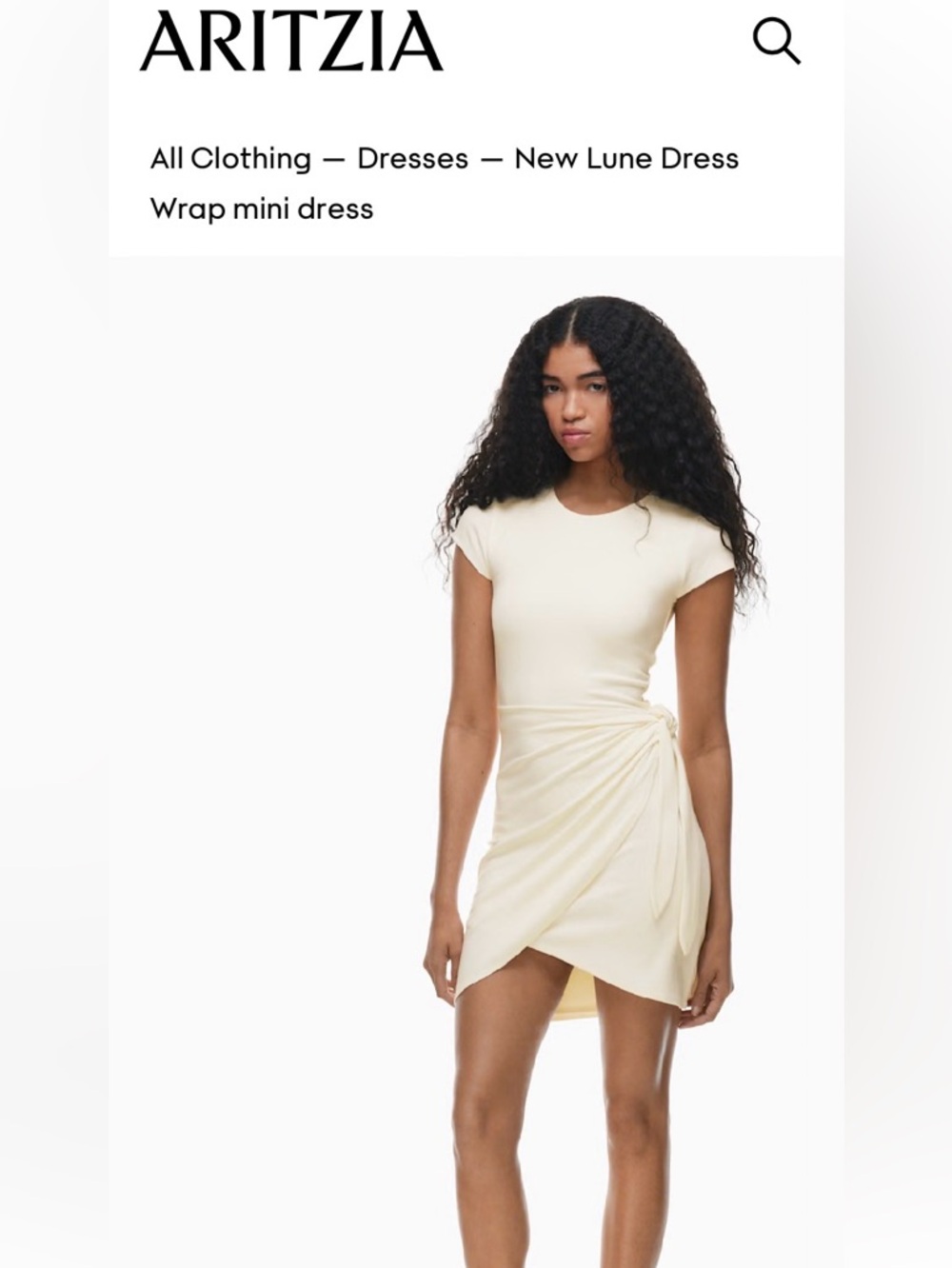 Wilfred Short-Sleeve Wrap Midi Dress in Light Sage